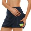 HODOSPORTS Womens Pleated Tennis Skirt with Built-in Short Mini Golf Skort Athletic Skirt with 3 Pockets Workout Pickleball Sport Skirt Navy XL view 4