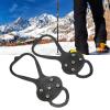 Crampons, 1 Pair/Set 5 Teeth Ice Claw Slip Resistance Climbing Shoe Spikes Boots Anti-Skid Ice Cleat Shoe Grips for Hiking Ground Mountain view 3