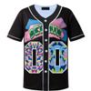 HOPSHION 90s Bel Air Baseball Jersey for Women Button Down Hip Hop Clothing Outfits HP004-#00-Black-L view 1
