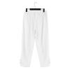 NineFit Basics Mens 2024 Cotton Linen Capri Pants Yoga Pants Elastic Drawstring Casual 3/4 Capri Hippie Pants Wide Leg Baggy Cotton Harem Yoga Trousers with Pockets White, Medium view 4