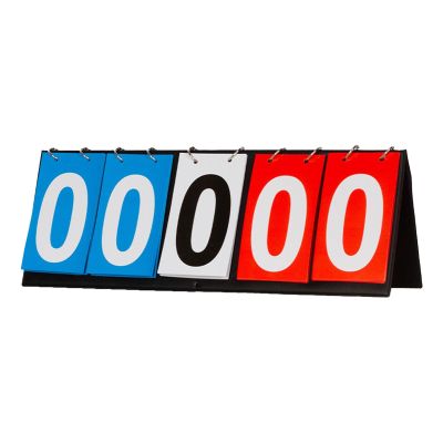 Aymzbd Tabletop Scoreboard Score Flipper 4/5/6 Digit Lightweight Sports Scoreboard Score Keeper for Volleyball, Basketball, Colleges, 5 Digit