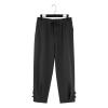 NineFit Basics Mens 2024 Cotton Linen Capri Pants Yoga Pants Elastic Drawstring Casual 3/4 Capri Hippie Pants Wide Leg Baggy Cotton Harem Yoga Trousers with Pockets Black view 3