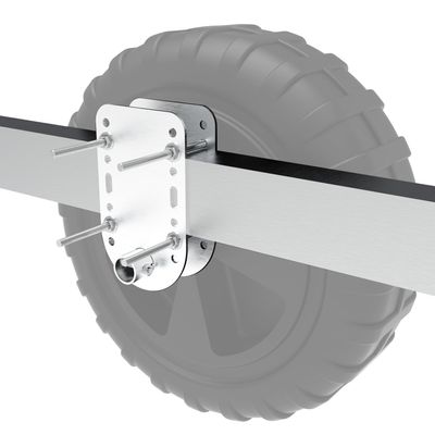 DITKOK Boat Lift Wheel Kit, Comes in Set of Two, Boat Lift Wheel Bracket, Aluminum Mounting Plates & Stainless Steel Axles, Fixed Wheel Kit for Boat Lift, Fits Most Lifts