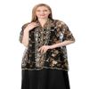 Sanmoury Women's 1920s Sequin Shawl Wraps Fringe Glittering Cape Scarf For Evening Wedding Party (Black Gold) view 3