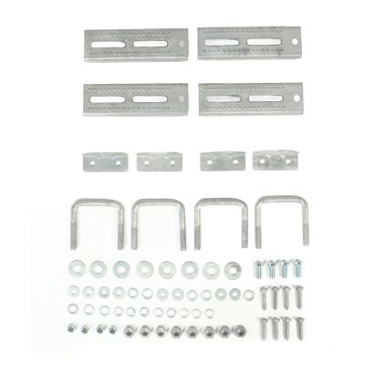 8in Swivel Bunk Bracket Kit Adjustable Height Galvanized U Bolts for 2inx3in Boat Trailer Crossmembers