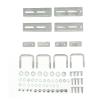 8in Swivel Bunk Bracket Kit Adjustable Height Galvanized U Bolts for 2inx3in Boat Trailer Crossmembers view 1