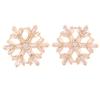 GRACE JUN Fashion Snowflake Clip On Earrings Sparkling Cubic Zirconia Non Pierced Clip-Earrings For Women Ear Clip (Gold Clip on Earrings) view 1