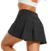 HODOSPORTS Womens Pleated Tennis Skirt with Built-in Short Mini Golf Skort Athletic Skirt with 3 Pockets Workout Pickleball Sport Skirt Black XXL view 2