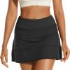HODOSPORTS Womens Pleated Tennis Skirt with Built-in Short Mini Golf Skort Athletic Skirt with 3 Pockets Workout Pickleball Sport Skirt Black XXL view 3