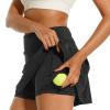 HODOSPORTS Womens Pleated Tennis Skirt with Built-in Short Mini Golf Skort Athletic Skirt with 3 Pockets Workout Pickleball Sport Skirt Black XXL view 4