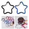 staol Aluminum Alloy Outdoor Star Shaped Spring Snap Locking Carabiner Clip Keychains for Backpack Camping Hiking Traveling Outdoor Activities Accessory, Black view 3