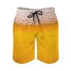 Beer Bubble Fashion Mens Board Shorts Quick Dry Beach Pants Mesh Lining Casual Swim Trunks S view 2