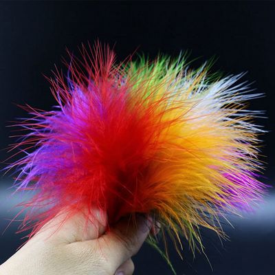YJIUYUANQ Turkey Marabou Blood Feathers Woolly Bugger Streamers Fly Tying Feather Materials,10 Color, 100pcs, As Show