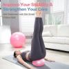 kisnbld Small Exercise Ball, 9 Inch Mini Pilates Ball, Anti Burst and Slip Resistant Mini Yoga Ball for Stability, Fitness, Physical Therapy, Stretching & Core Strength Workout at Home Gym & Office view 2