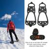 ICE Shoe Grips 8 Teeth Foldable ICE Traction Cleats for Snow and ICE Walking (S) view 4