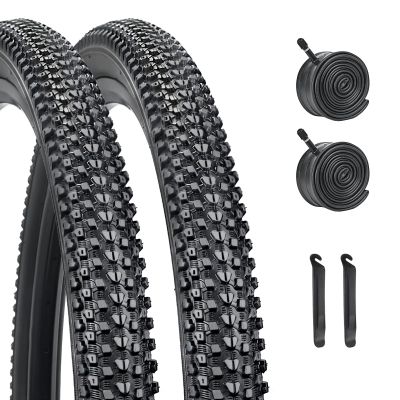 26x2.125 Bike Tire 2 Pack,HUIOK Folding Wear-Resistant 26 Inch Bike Tires with 2 Bike Tubes and 2 Tire Levers