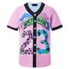 HOPSHION 90s Bel Air Baseball Jersey for Women Button Down Hip Hop Clothing Outfits HP001-#23-Pink-M view 1