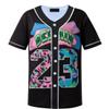 HOPSHION 90s Bel Air Baseball Jersey for Women Button Down Hip Hop Clothing Outfits HP001-#23-Black-XL view 1