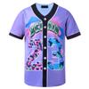 HOPSHION 90s Bel Air Baseball Jersey for Women Button Down Hip Hop Clothing Outfits HP001-#23-Lavender-XS view 1