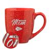 Rico Industries NFL Football Kansas City Chiefs Mom Red 16 oz Team Color Laser Engraved Speckled Ceramic Coffee Mug view 1