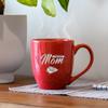 Rico Industries NFL Football Kansas City Chiefs Mom Red 16 oz Team Color Laser Engraved Speckled Ceramic Coffee Mug view 2