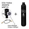 TUXING 4500psi/30Mpa Carbon Fiber Tank 0.3L, PCP Air Tank HPA Composite Cylinder with Regulator Valve Regulator Gauge Output Pressure 1800Psi view 2