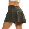 HODOSPORTS Womens Pleated Tennis Skirt with Built-in Short Mini Golf Skort Athletic Skirt with 3 Pockets Workout Pickleball Sport Skirt Dark Green XXL view 3
