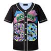 HOPSHION 90s Bel Air Baseball Jersey for Women Button Down Hip Hop Clothing Outfits HP003-#99-Black-L view 1