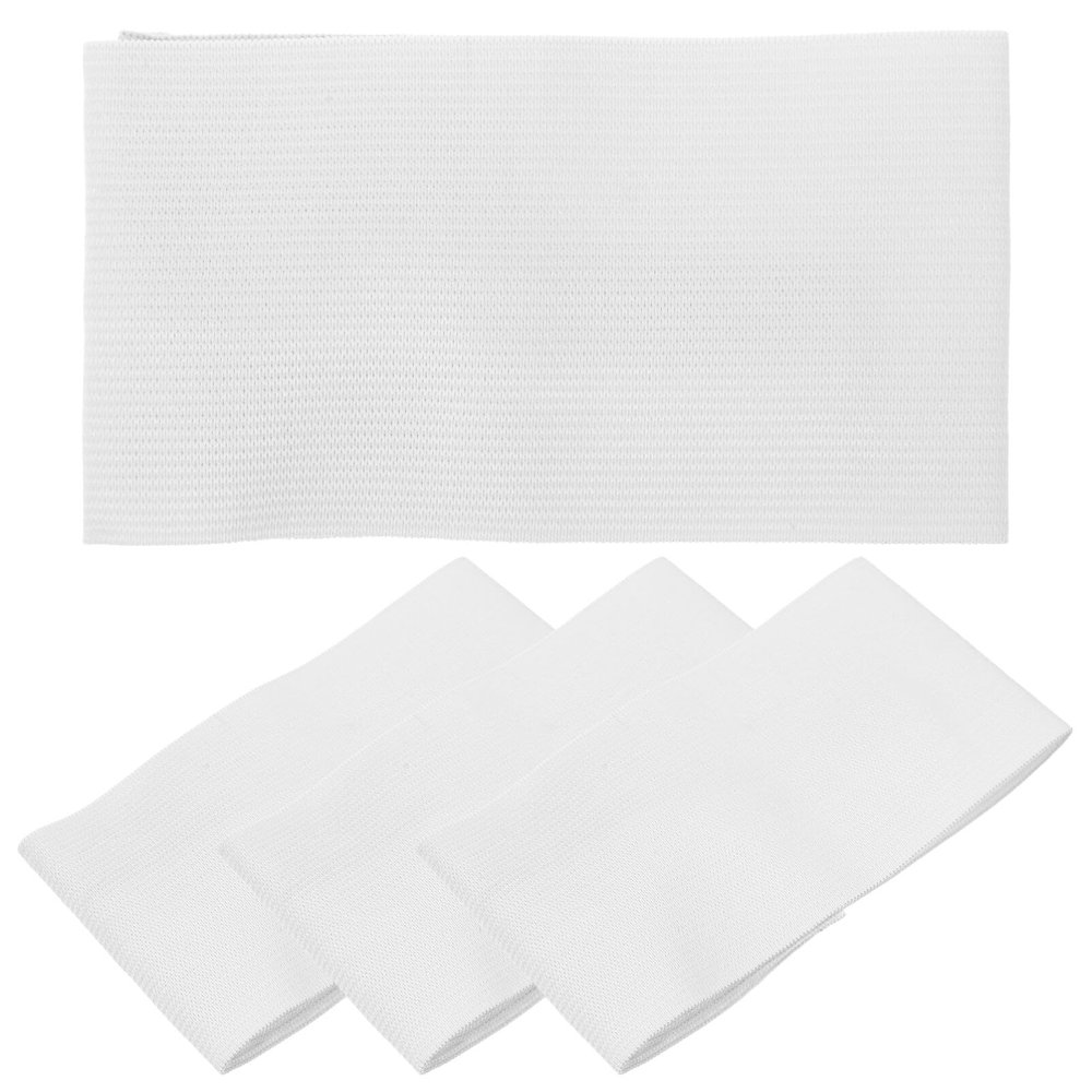 POPETPOP Adjustable White Captain Armband for Soccer Football Basketball Team Sports Blank DIY Player Band 4-Pack