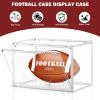2 Pack Football Display Case, Leffis Football Case Display Case, Memorabilia Display Cases with Magnetic Door and Removable Football Stand for Autographed Football (Assembly Required) view 3