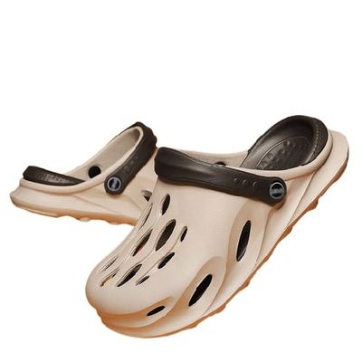 BYDZKJ Men Sports Sandals, with Adjustable Heel Strap Men Outdoor Indoor Slippers Lightweight Sandals Garden Clogs Hiking Shoes Water Beach Shoes(Size:EU 39,Color:Khaki Color)