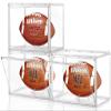 3 Pack Football Display Case, Football Case Display Case, Leffis Memorabilia Display Cases with Magnetic Door and Removable Football Stand for Autographed Football (Assembly Required) view 1