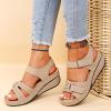 Generic Orthopedic Sandals for Women, Women's Comfortable Orthopedic Sandals Thong Dressy T-Strap Casual Summer Arch Support Sandals, 6.5 Wide, A02-khaki view 2