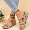 Generic Orthopedic Sandals for Women, Women's Comfortable Orthopedic Sandals Thong Dressy T-Strap Casual Summer Arch Support Sandals, 6.5 Wide, A02-khaki view 3