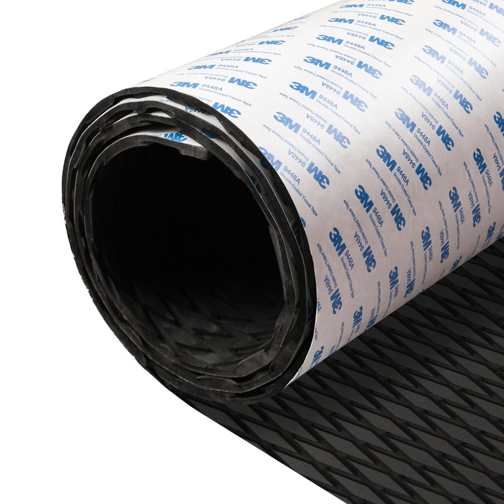 Fullfire Boat Flooring EVA Foam Decking Sheet, Black Deck Flooring with Self-Adhesive Backing Marine Carpet for Bass Jon Pontoon Boats Yacht Kayak RV Floor 94" x 47"