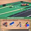 2 in 1 Pool and Table Tennis Multi Game Table, 6-Foot Modern Billiards Table with Conversion Top of Table Tennis Includes Cues, Paddles and Balls (Blackish Green) view 3