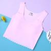 NineFit Basics Girl's Sleeveless Round Neck Casual Baisc Crop Tank Top Training Bras for Teens Sports Bra Wirefree Bra (Beige, S), Small view 4