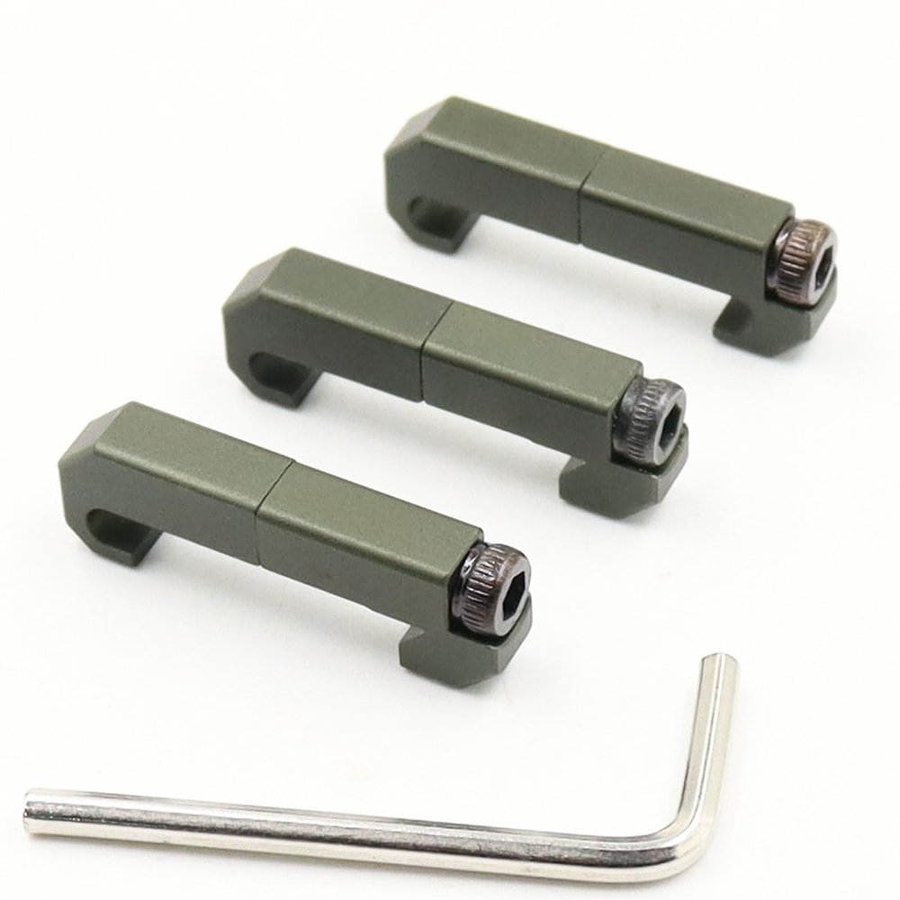 LThyzszb Tactical Light Pressure Switch Picatinny Cable Guides Aluminum 3 Pack, for Flashlight & Laser Tape Switch Cable Clips (Army Green)