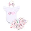 IDOPIP Baby Girls 1st Easter Outfit Rabbit Egg Romper Tutu Skirt with Diaper Cover Bloomers and Headband 3PCS Infant First Birthday Cake Smash Outfit for Photo Prop Rabbit Egg 6-12 Months view 1