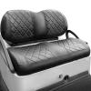 NOKINS Golf Cart Seat Covers Fit Club Car Precedent/Tempo/Onward Premium Front Seat Cushion, Golf Cart Vinyl Diamond Seat Covers, Soft/Scratch-Resistant/No Stapler Needed (Black&Black Stitching) view 1