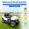 NOKINS Golf Cart Seat Covers Fit Club Car Precedent/Tempo/Onward Premium Front Seat Cushion, Golf Cart Vinyl Diamond Seat Covers, Soft/Scratch-Resistant/No Stapler Needed (Black&Black Stitching) view 2