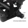 SPD Bike Pedals with Toe Clip Straps Cage Compatible with Shimano SPD 9/16'' for Peloton/MTB/Spin/Indoor/Exercise Bicycle Pedals Replacement Assecories view 4