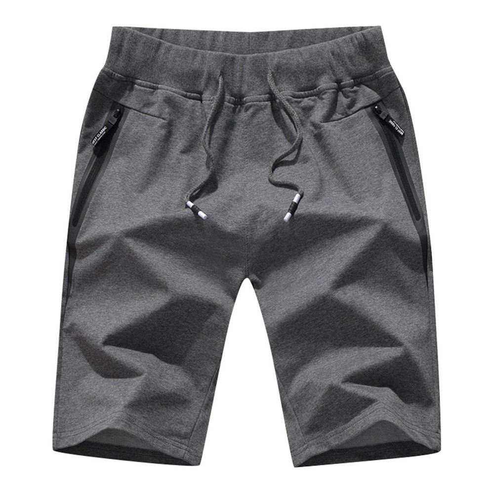 Ymosrh 7 Inch Running Shorts, Casual Drawstring Summer Workout Athletic Short Pants with Pockets Fitness Shorts (3XL, Dark Gray)