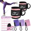 Ankle Resistance Bands with Cuffs, Ankle Bands for Working Out, Kickbacks Hip, Leg Glute Exercise Equipment with Training Poster, Resistance Workout Equipment for Women(Sakura) view 1
