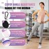 Ankle Resistance Bands with Cuffs, Ankle Bands for Working Out, Kickbacks Hip, Leg Glute Exercise Equipment with Training Poster, Resistance Workout Equipment for Women(Sakura) view 2