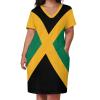 Zakqeik Womens Summer Loose Pocket Dress Jamaican Flag Dress for Girls Fashion Skirts 2XL view 3