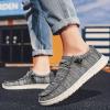 Hhhchpm Comfy Non-Slip Men's Loafer Shoes with Decorative Shoelaces - Breathable Sneakers for Spring and Summer (Grey,9.5) view 3