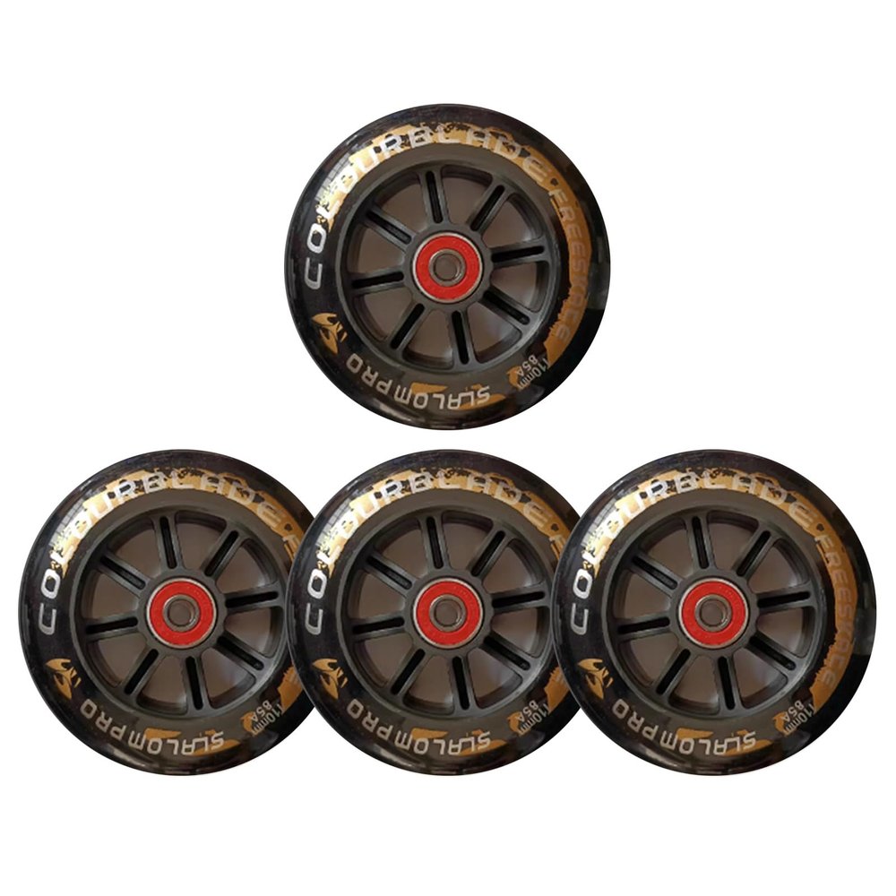 Indoor/Outdoor Roller Skate Wheels 85A Inline Skate Wheels with Bearings, Roller Blade Wheel Replacement, 100MM/110MM 4/6 Pack