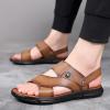 IWIHMIV Mens Walking Sandals Men Leather Sandals Men's Hiking Sandals Athletic Water Shoes Outdoor Summer Camping Sandal for BeachKhaki,7.5 view 2