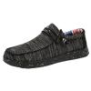 Hhhchpm Comfy Non-Slip Men's Loafer Shoes with Decorative Shoelaces - Breathable Sneakers for Spring and Summer (Black,10.5) view 1